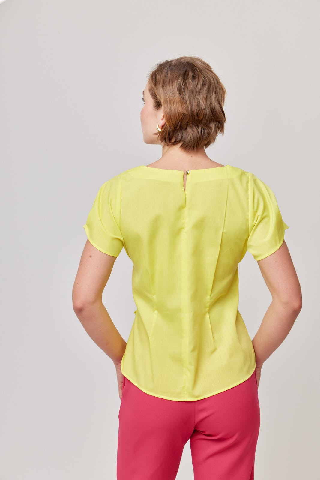 BLUSA MANGA CORTA PARA MUJER NOIR