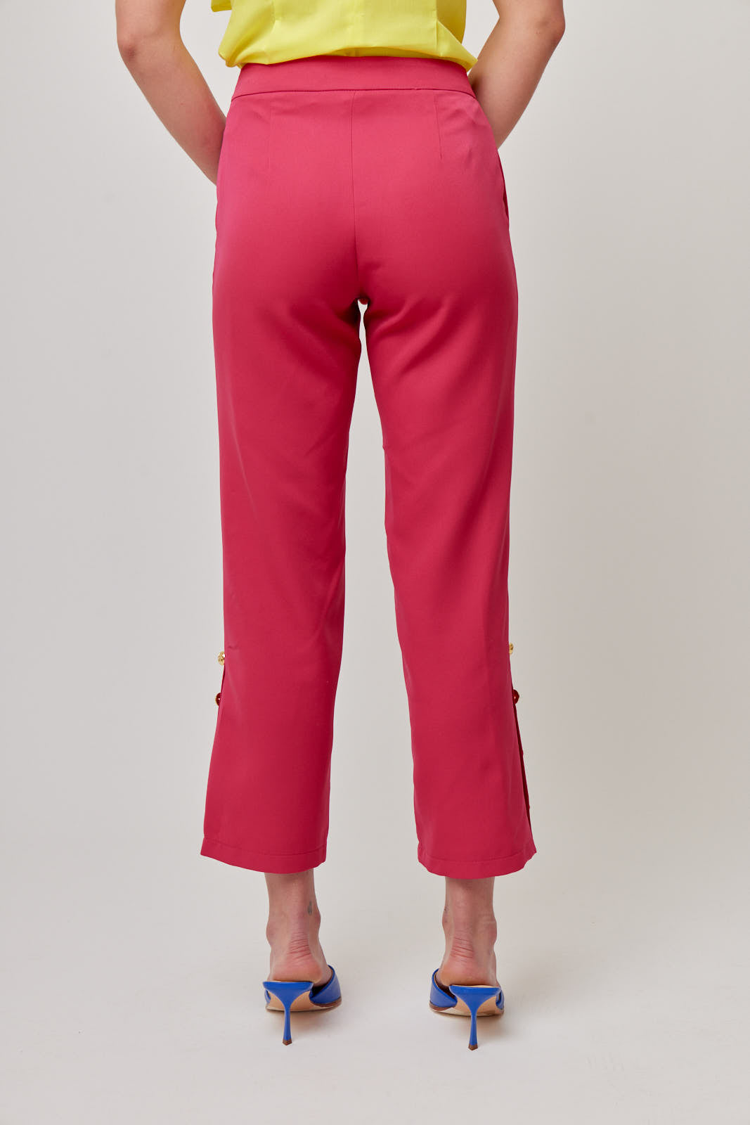PANTALON STRAIGHT ROSA PARA MUJER NOIR