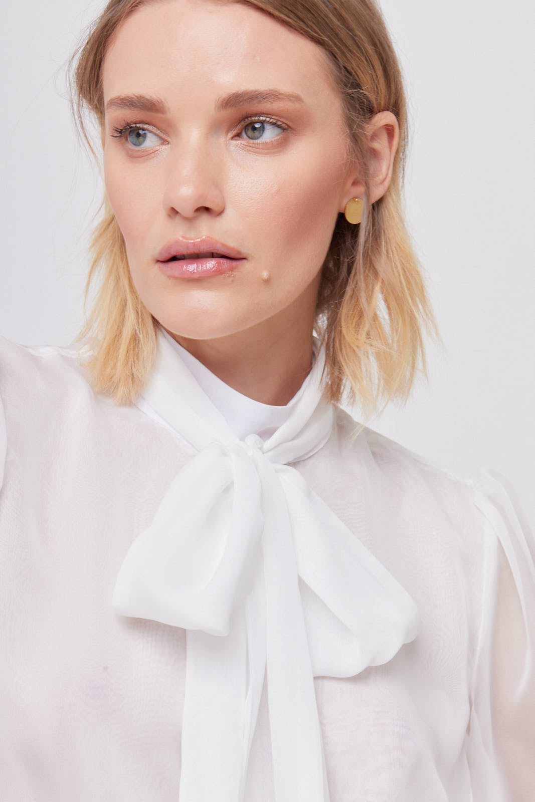 BLUSA BLANCA MANGA LARGA PARA MUJER PATOU