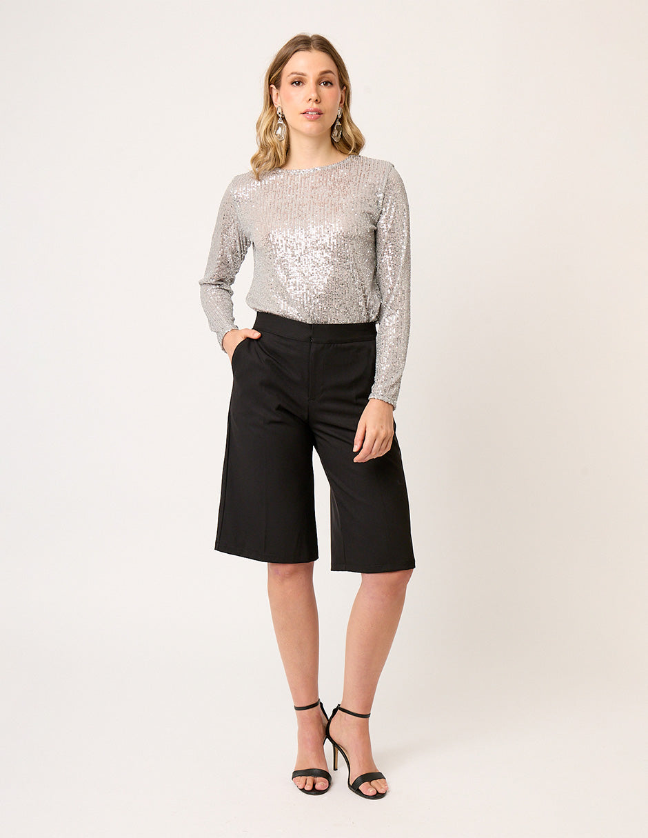PANTALÓN CORTO STRETCH RECTO CON BOLSILLOS SAINT GERMAIN