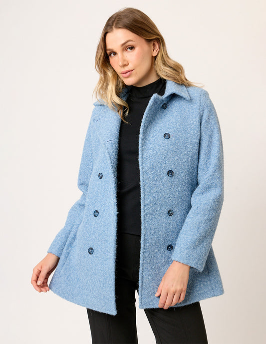 ABRIGO FORMAL CRUZADO CON SOLAPA Y BOTONES CHAMP MARS