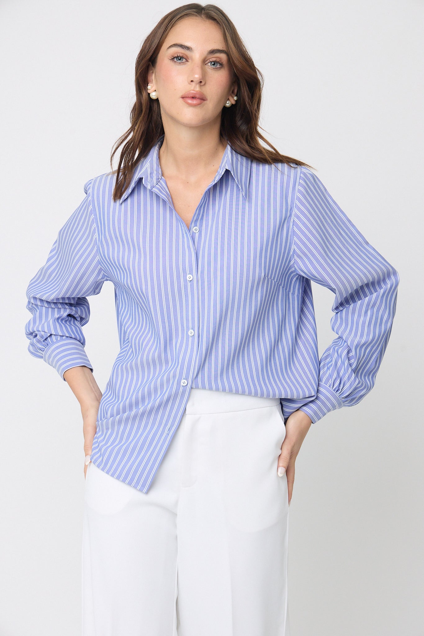 BLUSA MANGA LARGA A RAYAS