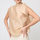 BLUSA CASUAL ELEGANTE ASIMÉTRICA MANGA CORTA 