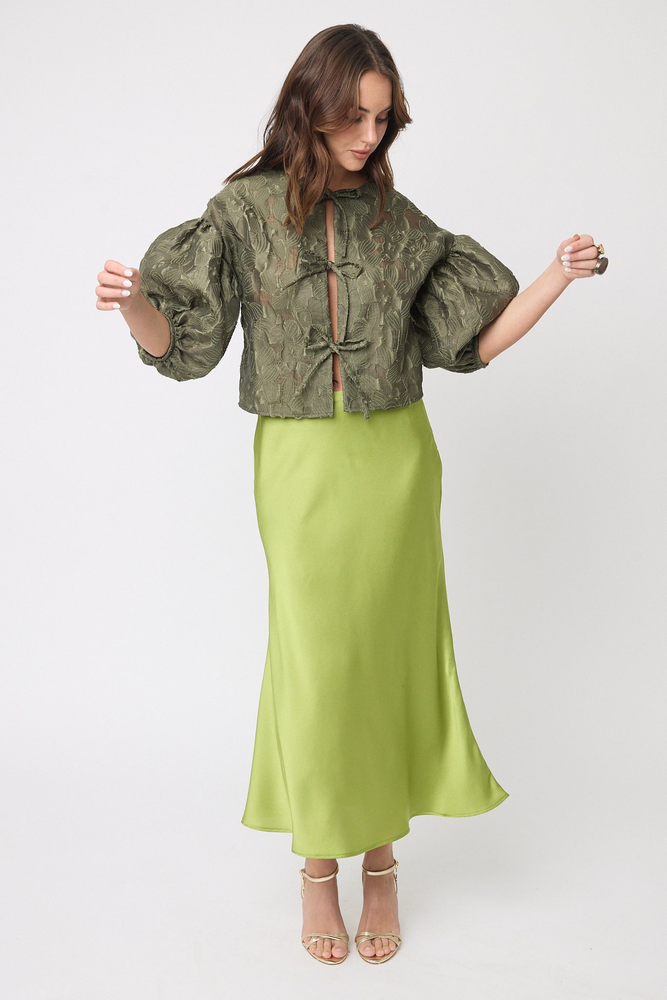 BLUSA VERDE FORMAL