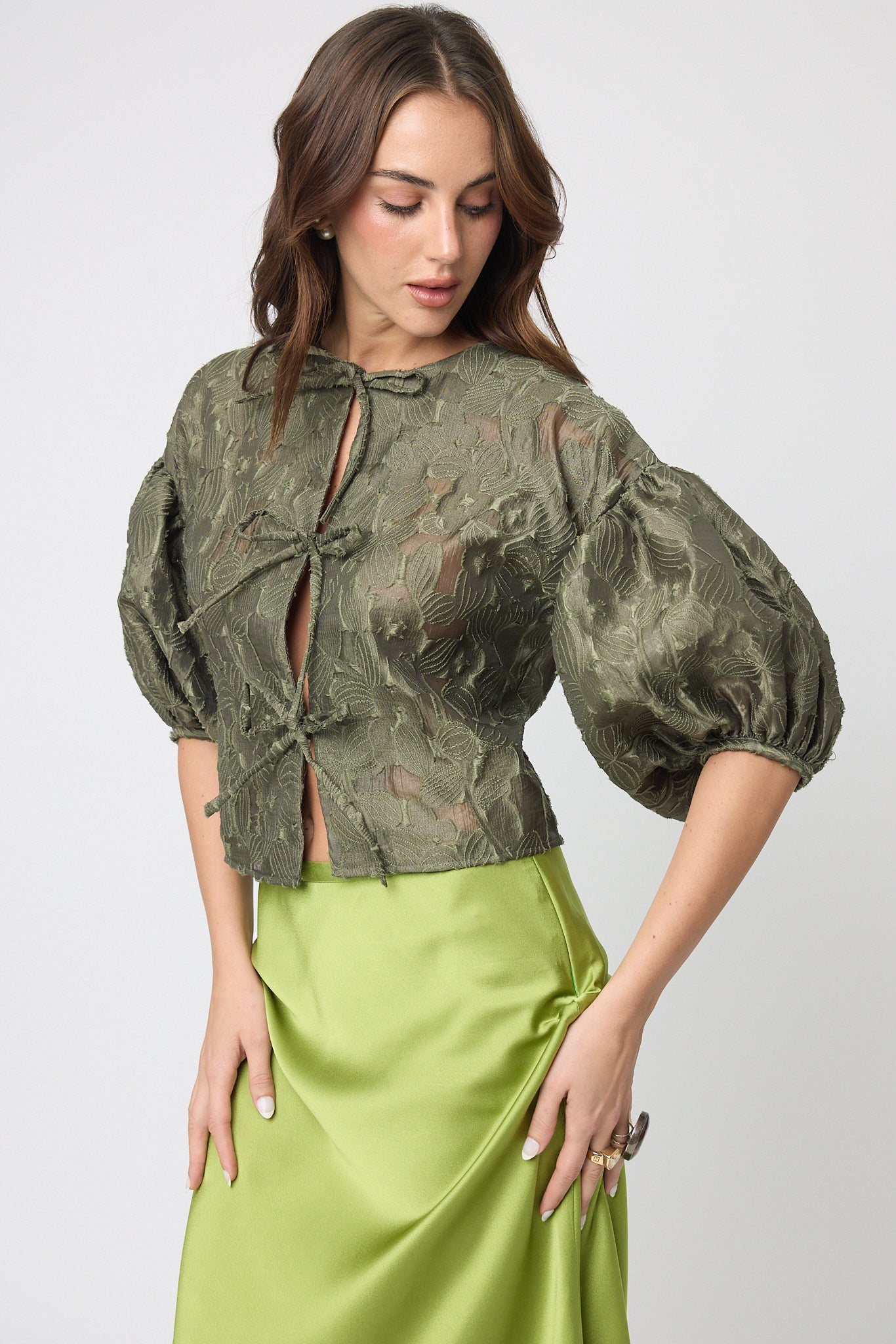 BLUSA FORMAL MANGA GLOBO