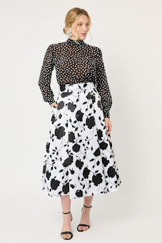 FALDA FORMAL FIESTA CEREMONIA CASUAL ESTAMPADA
