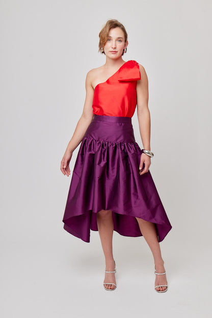 FALDA ASIMÉTRICA FORMAL MUJER