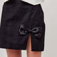 FALDA NEGRA FORMAL MINI BARROCA