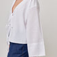 BLUSA BLANCA MANGA LARGA PARA MUJER MUNCH