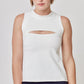 TOP BÁSICO BLANCO SIN MANGAS MUJER