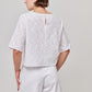 BLUSA BLANCA MANGA CORTA PARA MUJER GUIMAR