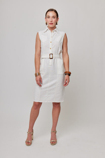 VESTIDO CORTO CASUAL BLANCO