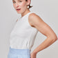 BLUSA BLANCA BÁSICA SIN MANGAS BECKMAN