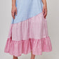 FALDA CASUAL LARGA MULTICOLOR MUJER