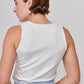 BLUSA BLANCA BÁSICA SIN MANGAS BECKMAN