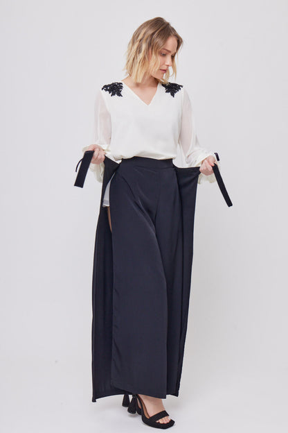 PANTALÓN NEGRO AMPLIO PARA MUJER POIRET
