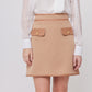 FALDA COLOR CAMEL MINI PARA MUJER PATOU