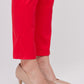 PANTALÓN DE VESTIR ROJO SKINNY PARA MUJER ROUGE