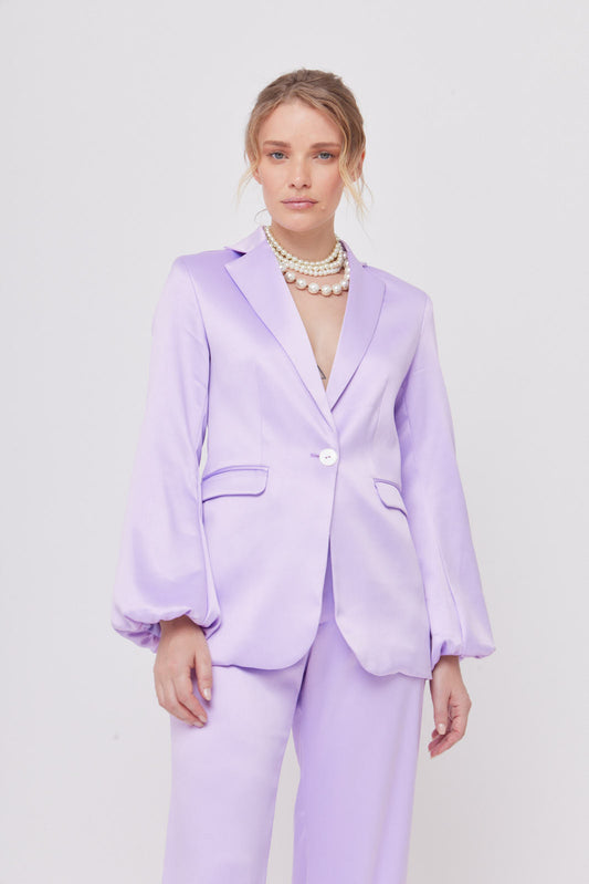 SACO LILA FORMAL PARA MUJER