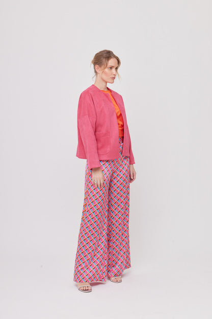 CHAQUETA ROSA CASUAL PARA MUJER MODELO GABRIEL