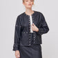 CHAQUETA NEGRA DE VINIPIEL CASUAL