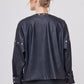 CHAQUETA NEGRA DE VINIPIEL CASUAL PARA MUJER MARÉ