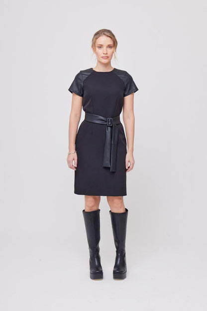 VESTIDO NEGRO CORTO CASUAL PARA MUJER MARÉ
