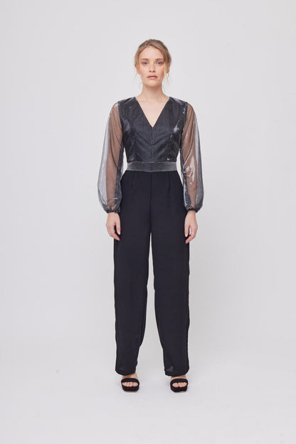 JUMPSUIT DE FIESTA NEGRO PARA MUJER CLEEF