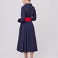 VESTIDO DE FIESTA AZUL MARINO MIDI PARA MUJER PIERRE
