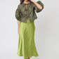 FALDA SATINADA CASUAL LARGO MIDI LIMONE