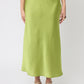 FALDA SATINADA CASUAL LARGO MIDI LIMONE