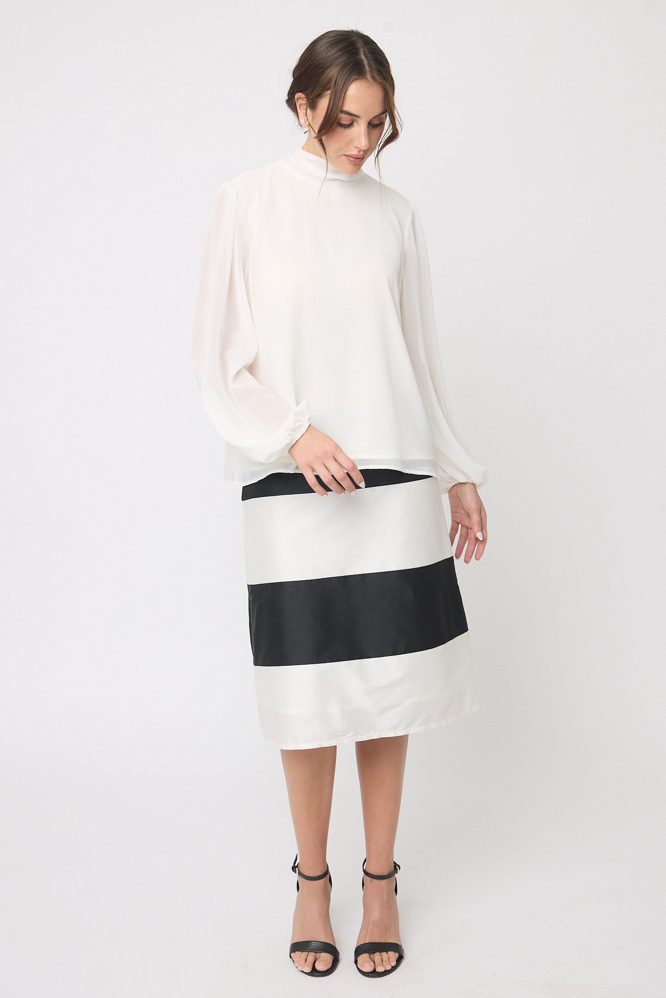 BLUSA DE GASA FORMAL MANGA LARGA DUBROVNIK