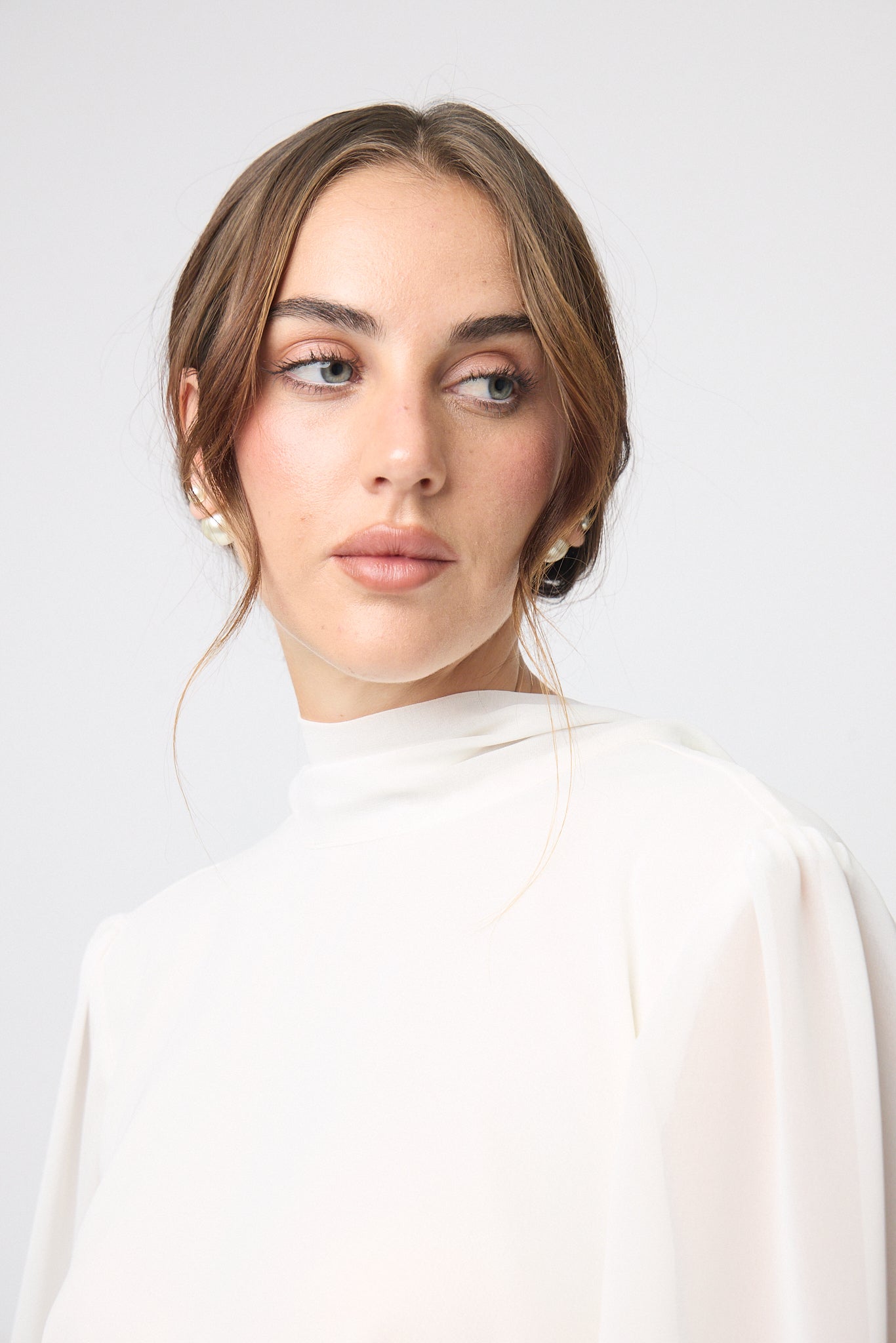 BLUSA DE GASA FORMAL MANGA LARGA DUBROVNIK