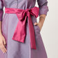 VESTIDO  CAMISERO FORMAL FIESTA ELEGANTE LARGO MIDI CON CINTURÓN BATH