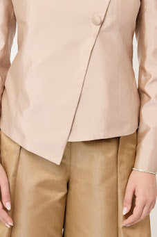 SACO FORMAL CASUAL PARA MUJER MANGA LARGA CRUZADO MEJI.