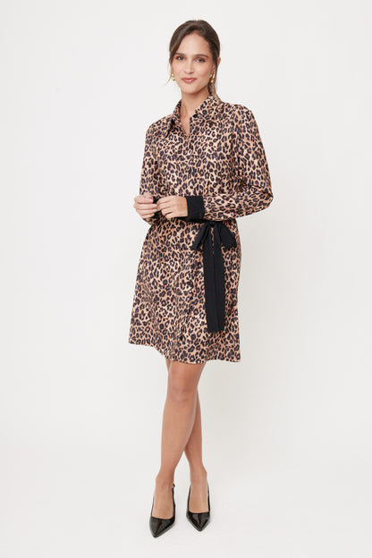 VESTIDO ANIMAL PRINT CASUAL PARA MUJER