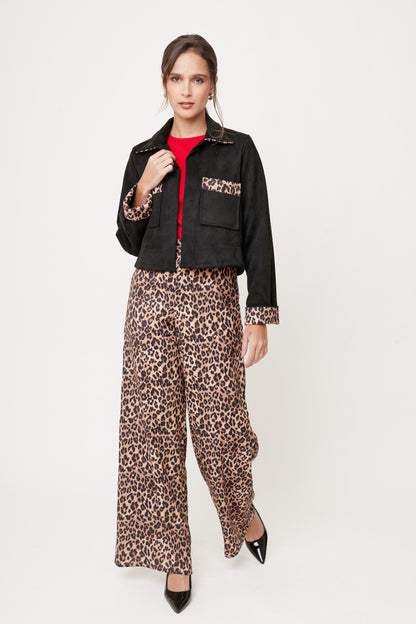 CHAQUETA NEGRA CASUAL PARA MUJER