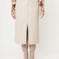 FALDA LARGA CASUAL BEIGE PARA MUJER