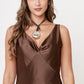 VESTIDO CASUAL MIDI CAFÉ CHOCOLATE