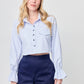 BLUSA CAMISERA MANGA LARGA MUJER