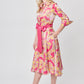 VESTIDO MIDI DE FLORES PARA FIESTA