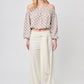 BLUSA STRAPLESS MANGA LARGA