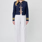 CHAQUETA FORMAL AZUL MUJER OPORTO