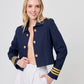 CHAQUETA FORMAL AZUL MUJER