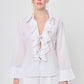 BLUSA CAMISERA MANGA LARGA PARA MUJER 