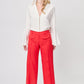PANTALON ROJO DE VESTIR RELAJADO PARA MUJER