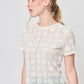 BLUSA BLANCA DE ENCAJE MANGA CORTA