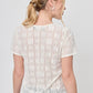 BLUSA BLANCA DE ENCAJE MANGA CORTA VIANA