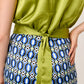BLUSA SATINADA CUELLO ALTO SIN MANGA Y SISA HALTER ORANGERIE