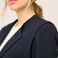 CHAQUETA CASUAL AZUL MARINO CON SOLAPAS Y DETALLE DE BOTÓN DORADO HAUSSMAN
